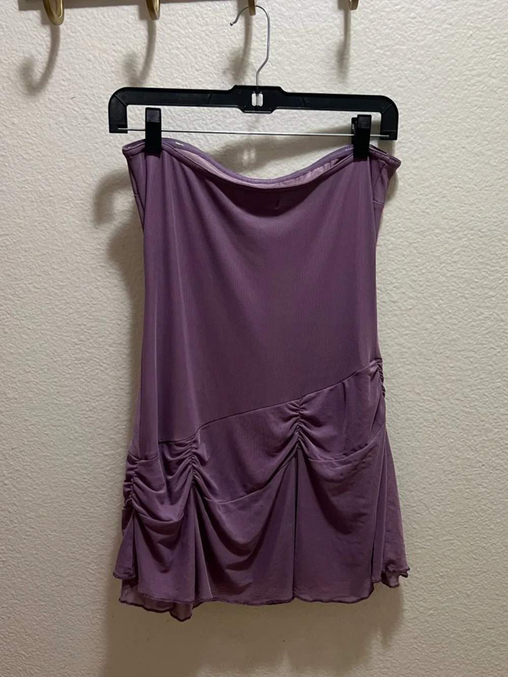 Edikted Strapless Lilac Tube Festival Mini Dress with Side Tie - Picture 6 of 9